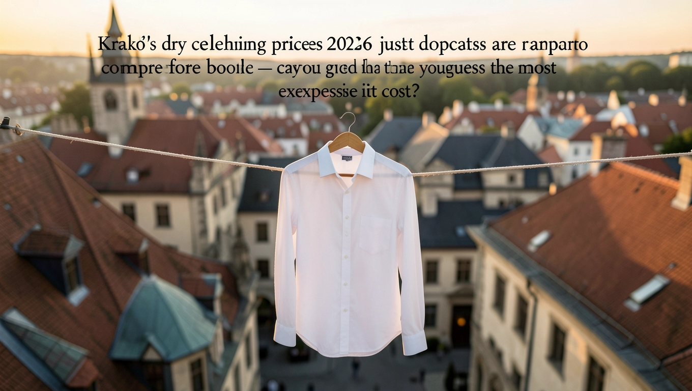 Cennik usług 2026 ile kosztuje pralnia chemiczna w Krakowie?