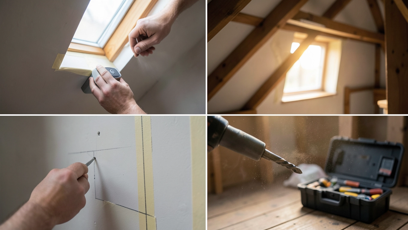 Montaż garderoby na poddaszu DIY od ramy do pantografu