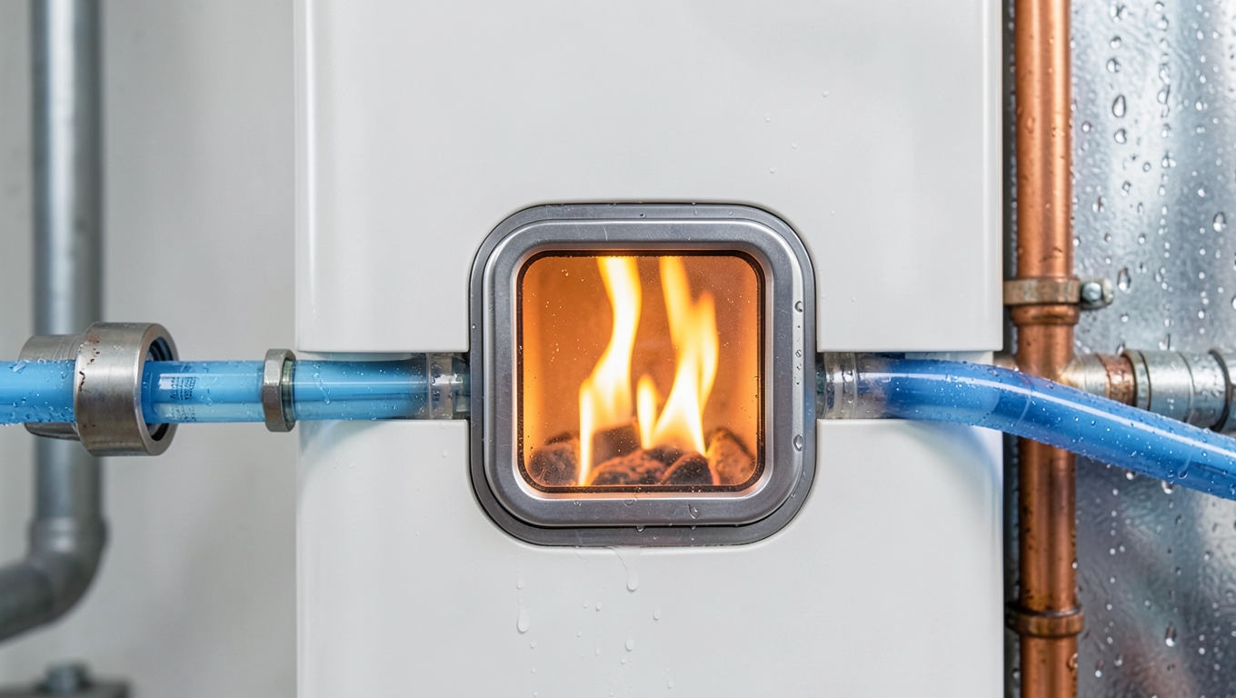 Ochrona powrotu kotła na pellet: zawór 3-drogowy i temperatura 55°C