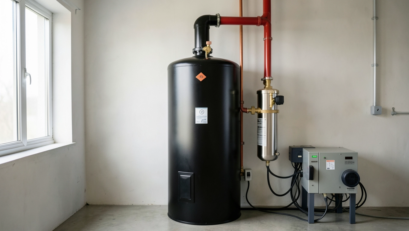 Podłączenie bufora 1000 l i zaworu 3-drogowego w instalacji CO