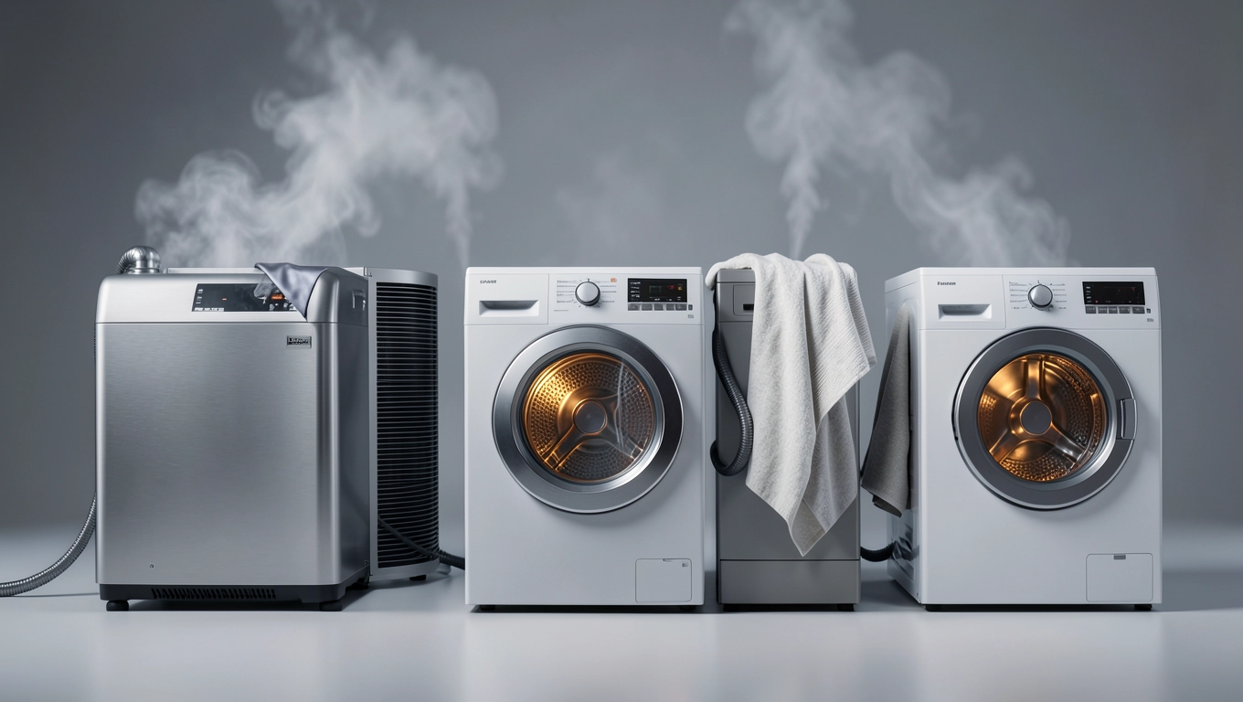 Rodzaje suszarek a bezpieczeństwo tkanin: pompa ciepła, kondensacyjna, wentylowana, pralko-suszarka