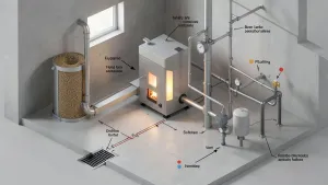 kotłownia na pellet schemat instalacji krok po kroku