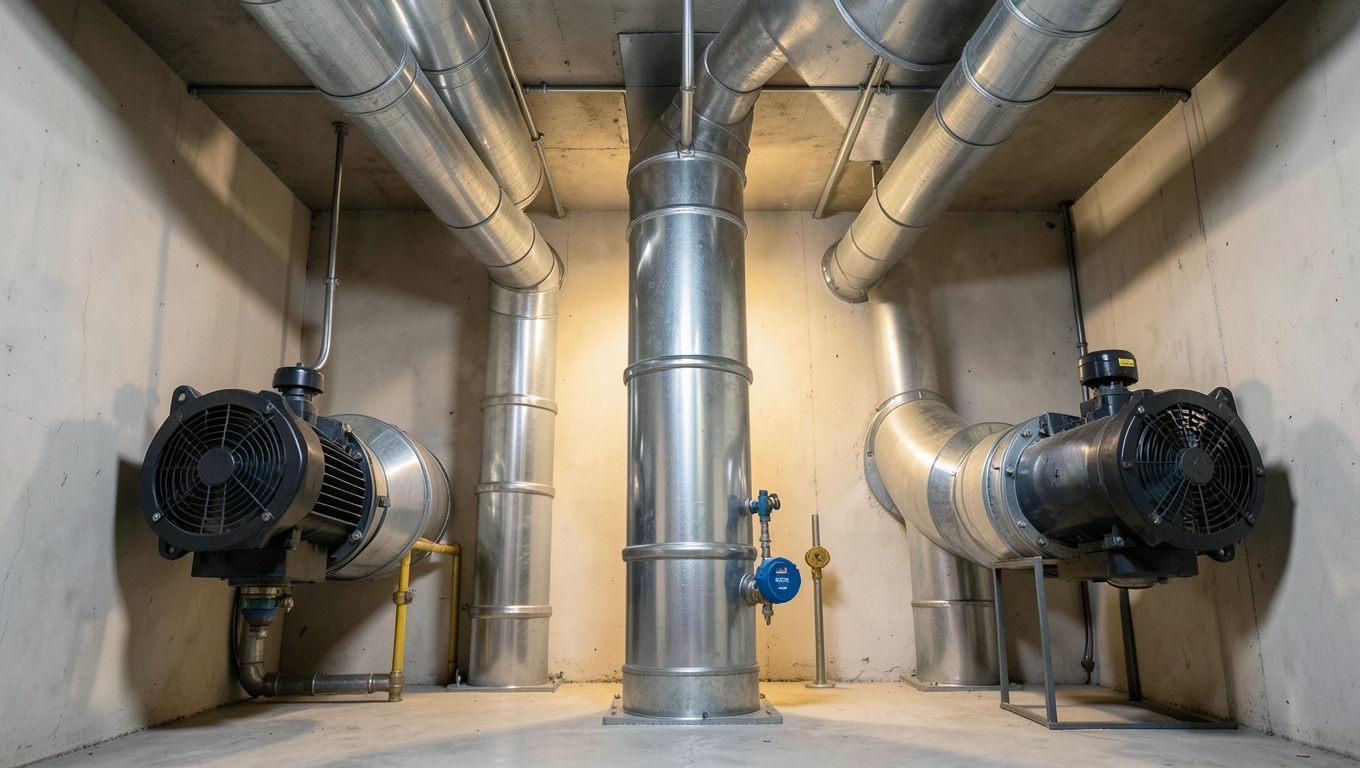 Wentylacja kotłowni powyżej 60 kW wymagania dla dużych mocy