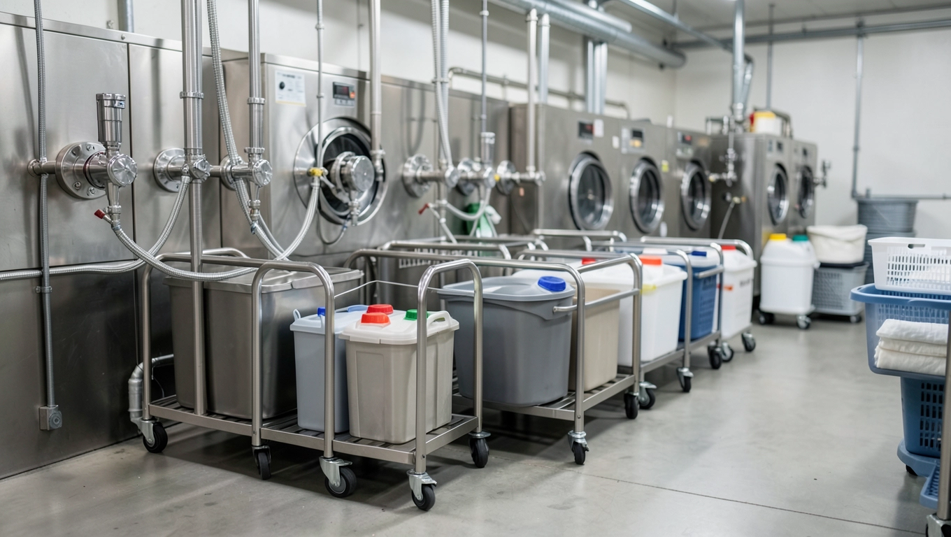 Akcesoria i dodatkowe wyposażenie pralni przemysłowej