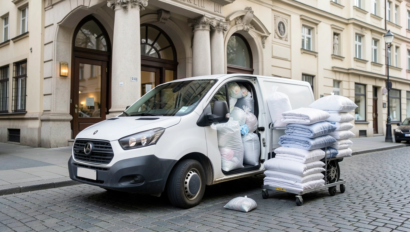 Dostawa i odbiór prania dla hoteli Warszawa