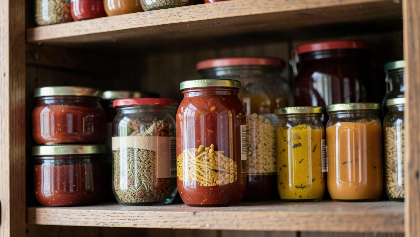 Drewniane regały do spiżarki