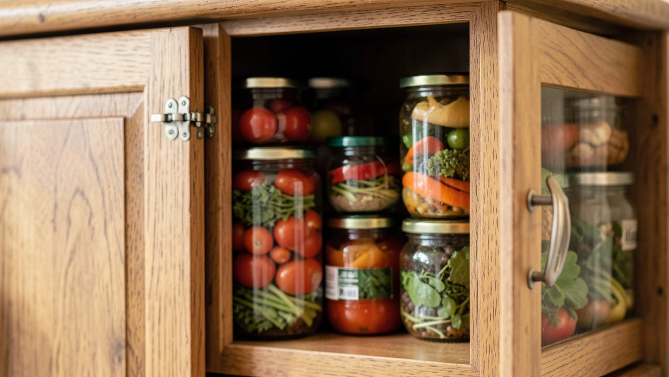 Drewniane szafki do spiżarni