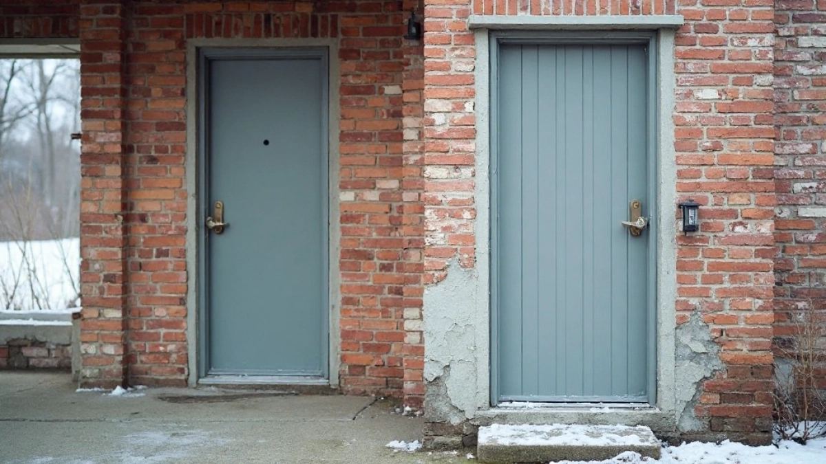 Drzwi zewnętrzne do kotłowni ocieplane