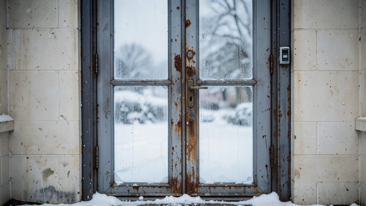 drzwi zewnętrzne do kotłowni