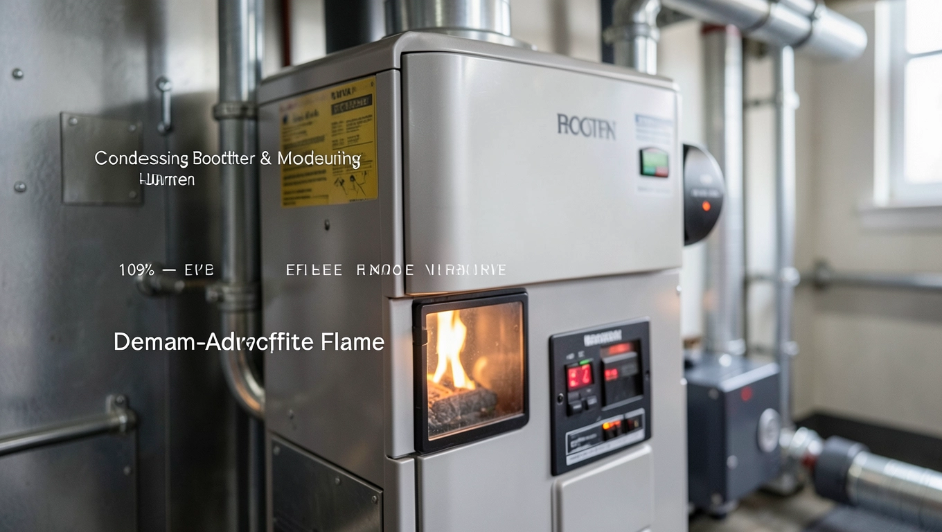 Elementy kotłowni gazowej: kocioł i palnik