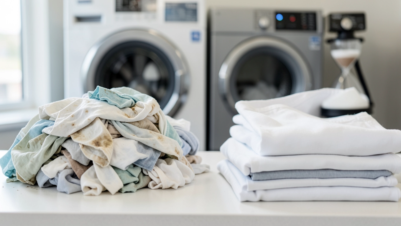 Express pranie 60 minut w pralni Auchan