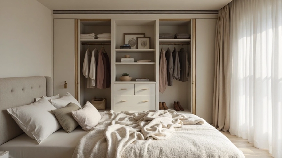 Garderoba w małej sypialni