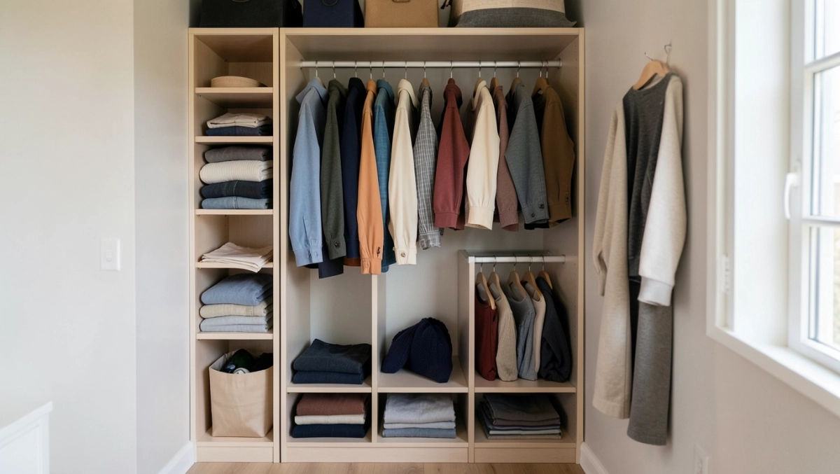 garderoba w małym pokoju