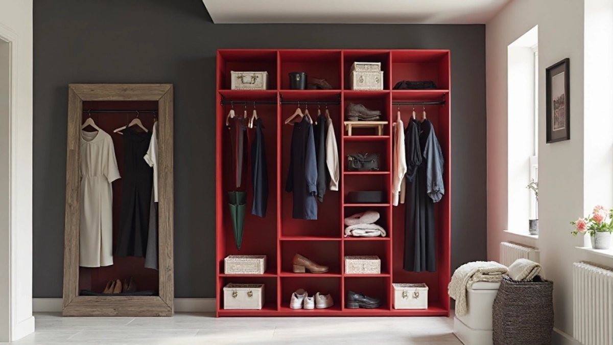 garderoby do przedpokoju black red white