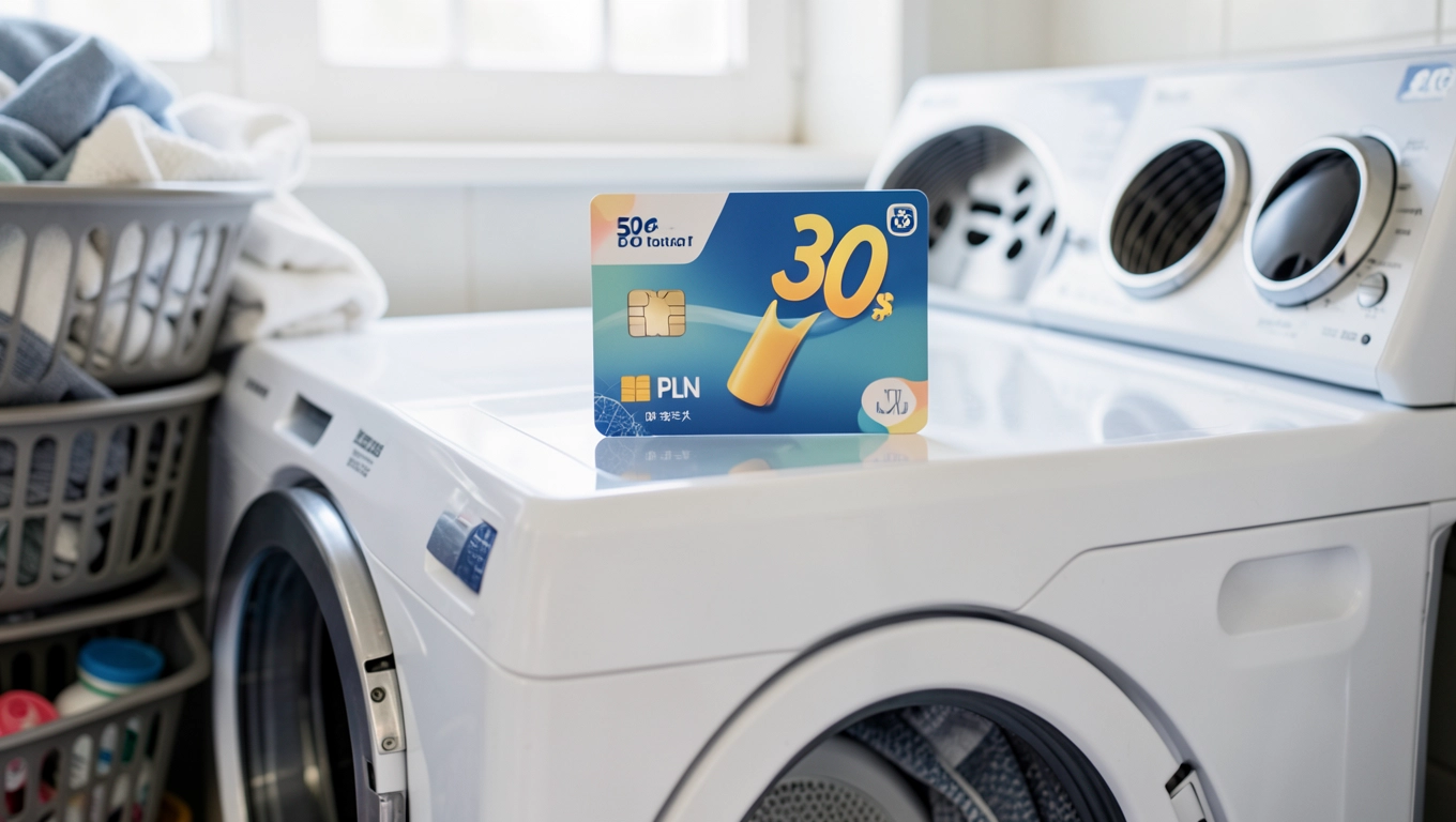 Karta prepaid za 50 zł w pralni