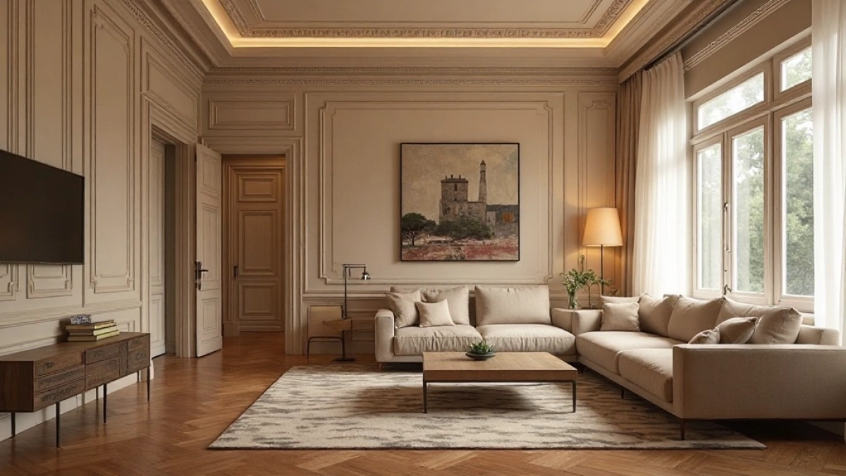 Klasyczne i nowoczesne wykończenie mieszkania w Warszawie