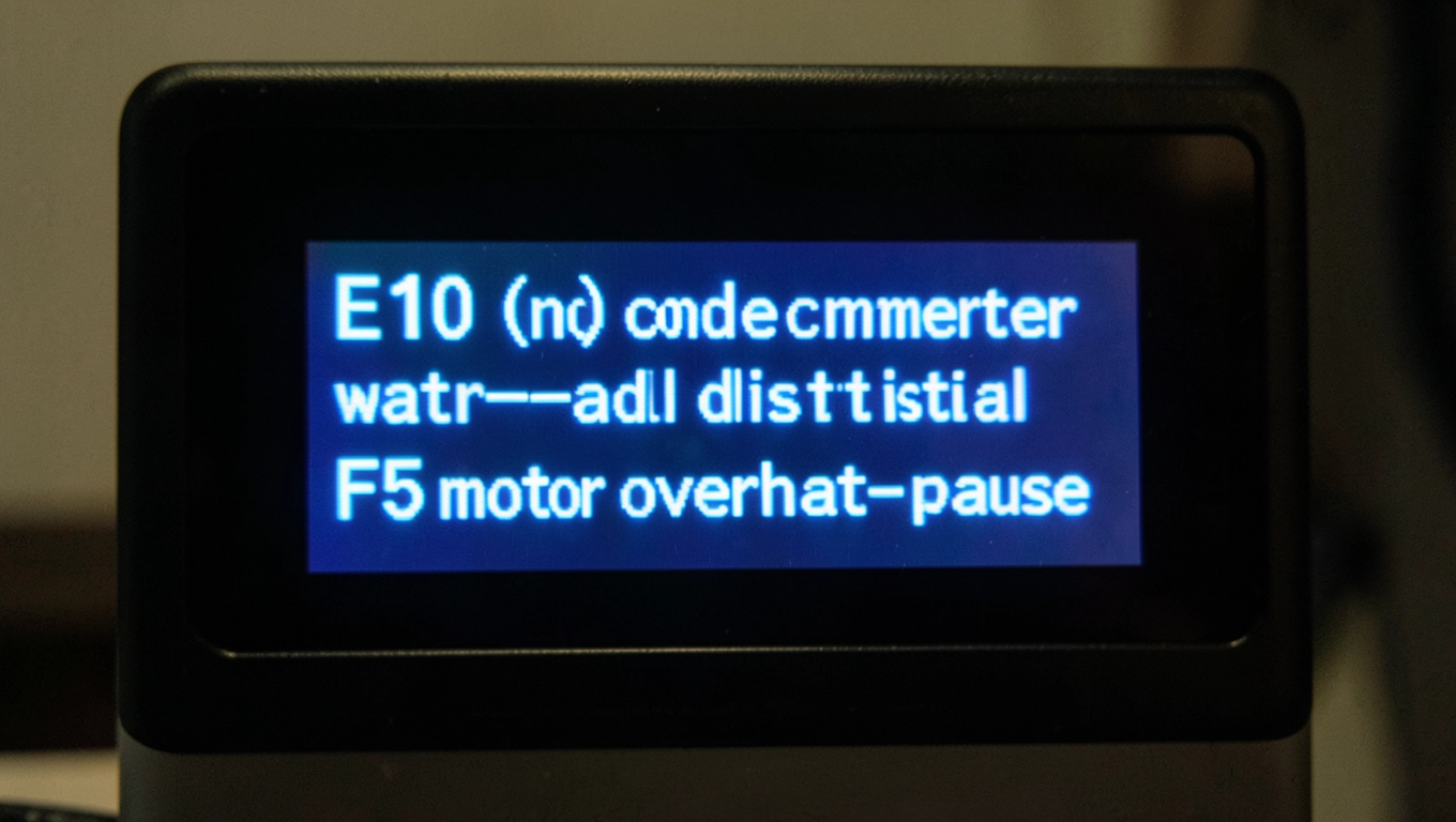 Kody błędów na wyświetlaczu PerfectCare