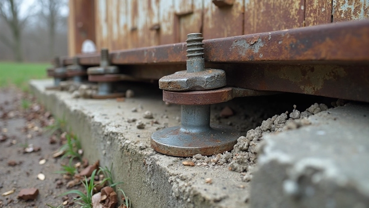 Kotwy do mocowania garażu blaszanego