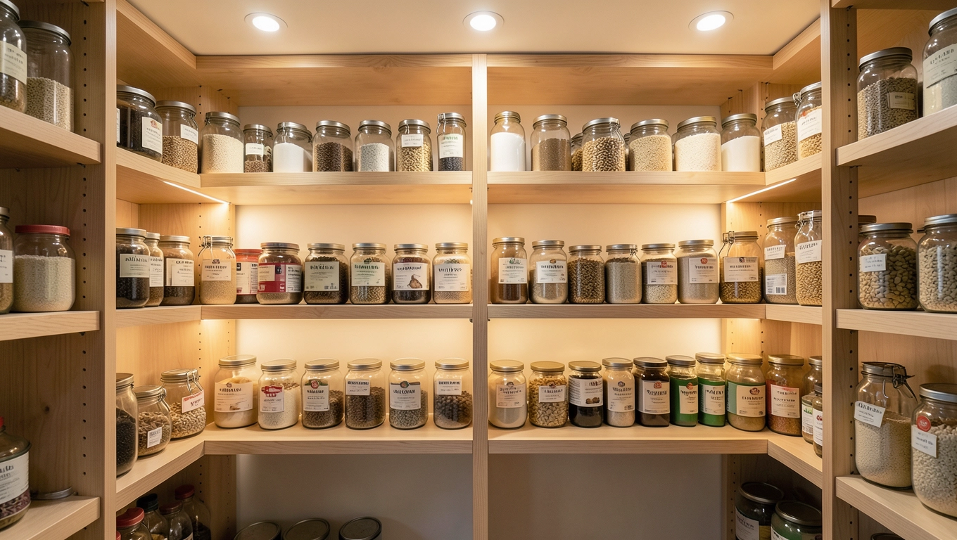 Lampy punktowe LED w spiżarni