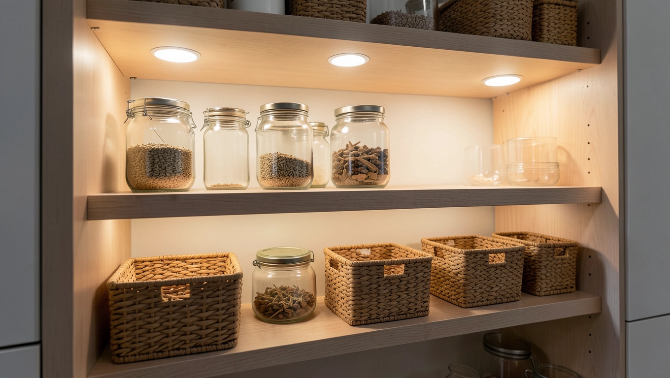 Lampy punktowe w spiżarni LED-y i oczka