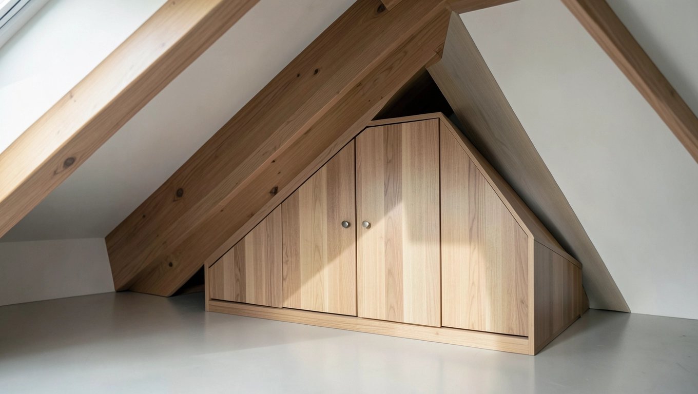 Meble na wymiar pod niskim skosem