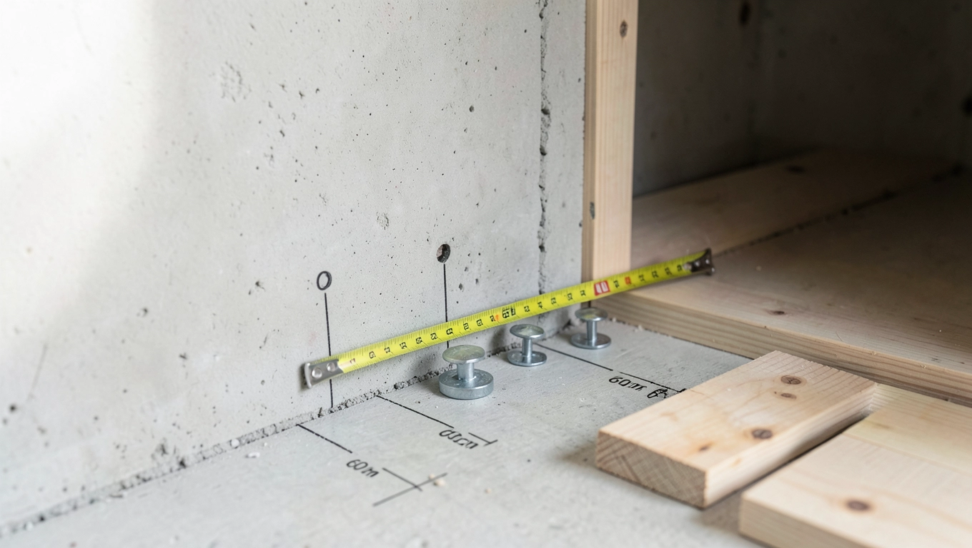 Montaż drewnianych półek w spiżarni