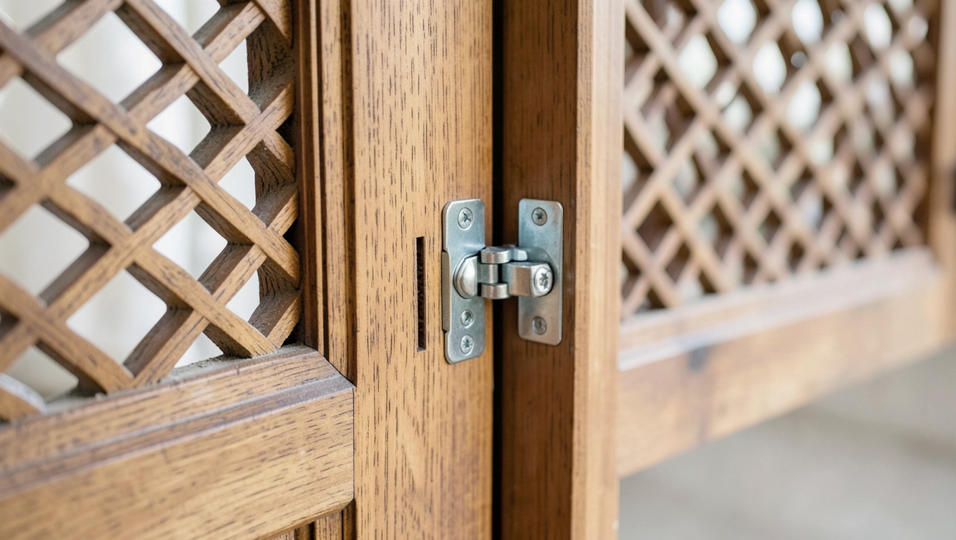 montaż drzwi ażurowych z otworami na zawiasy
