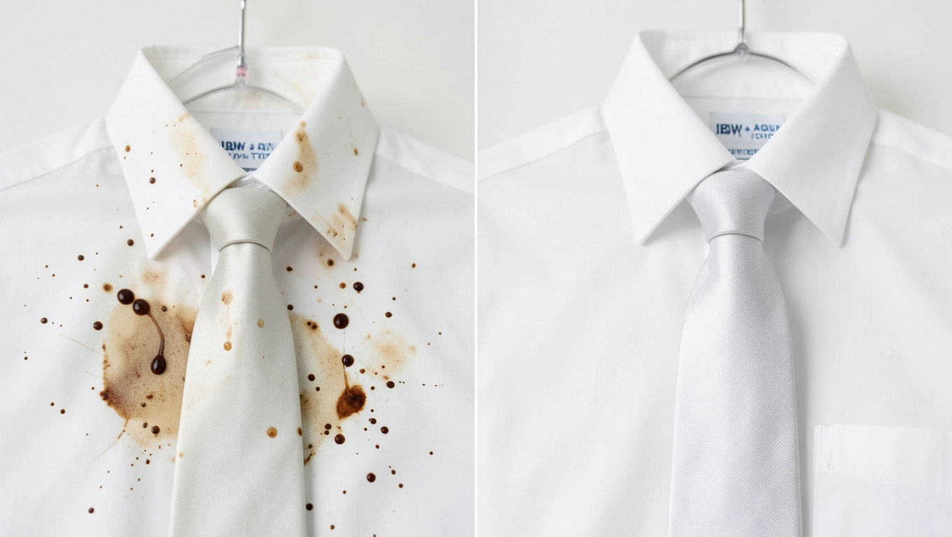 Ochrona krawatów i koszul przed plamami
