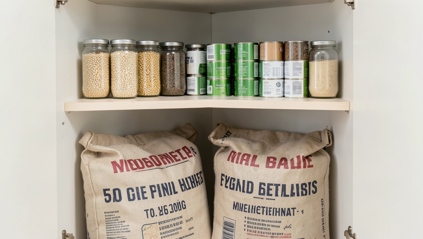 Organizacja spiżarni z regałem narożnym