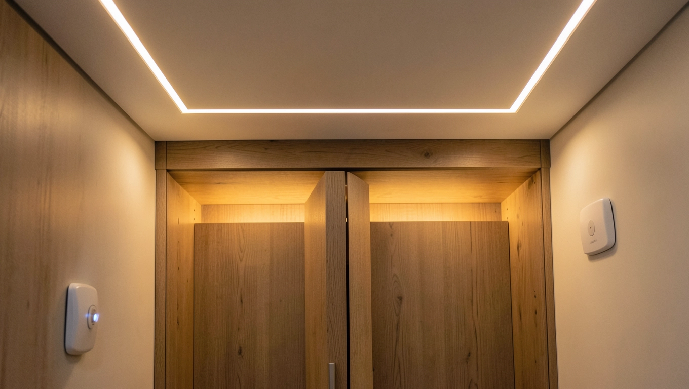 Oświetlenie wejścia w zabudowie