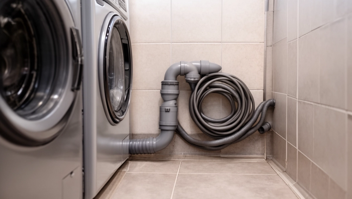 Podłączenie pralki i suszarki do jednego odpływu