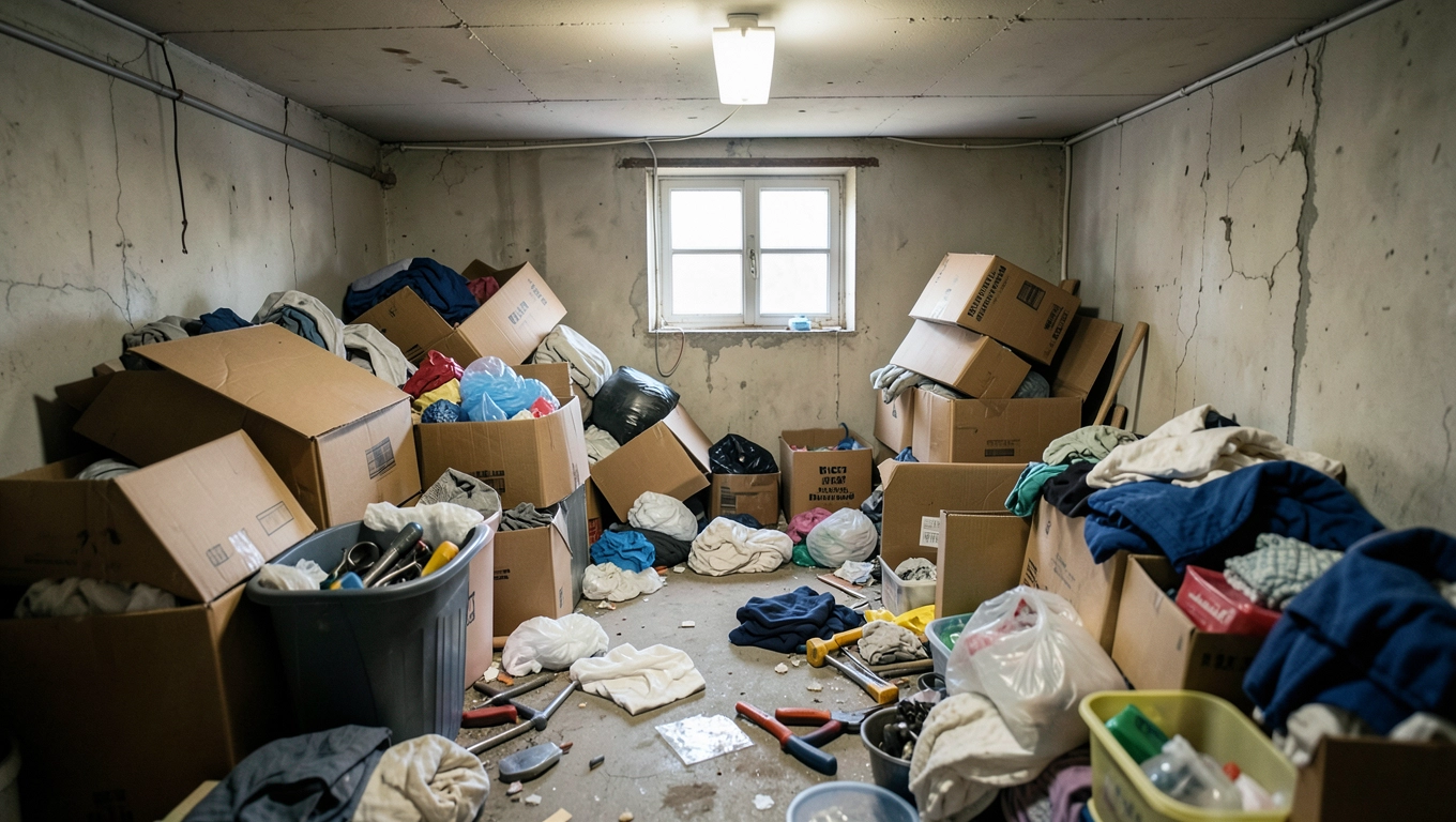 Posprzątaj piwnicę przed pralnią