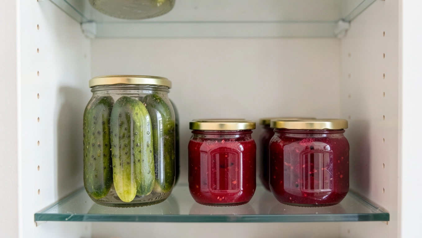 Przechowywanie przetworów w spiżarni we wnęce