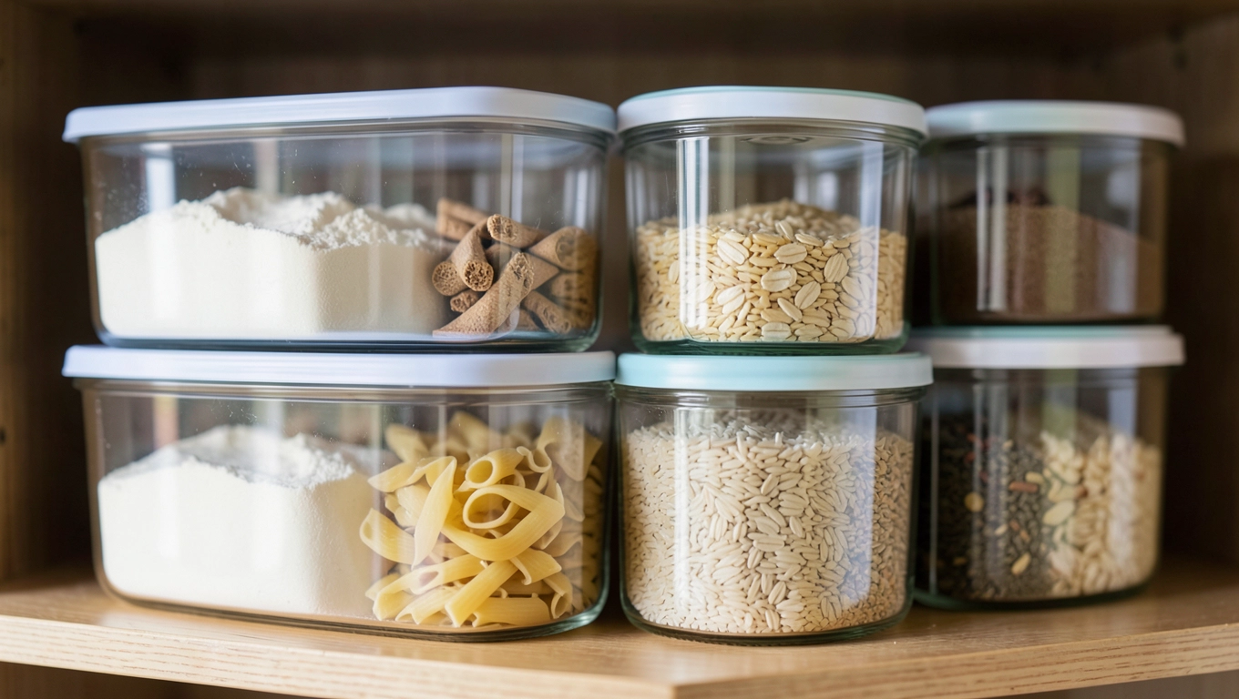 Przezroczyste pojemniki do spiżarni