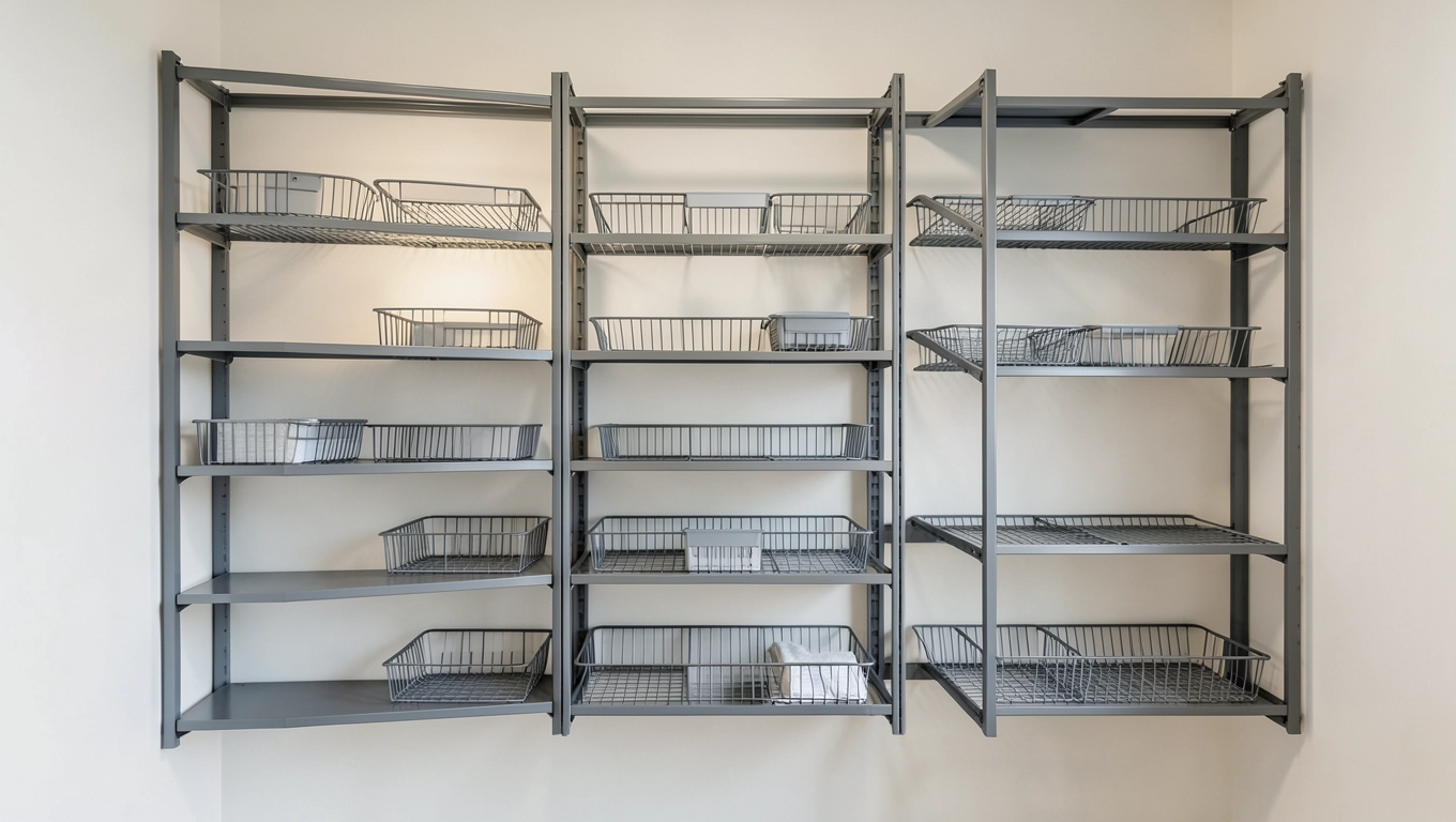 Regały z półkami do pralni