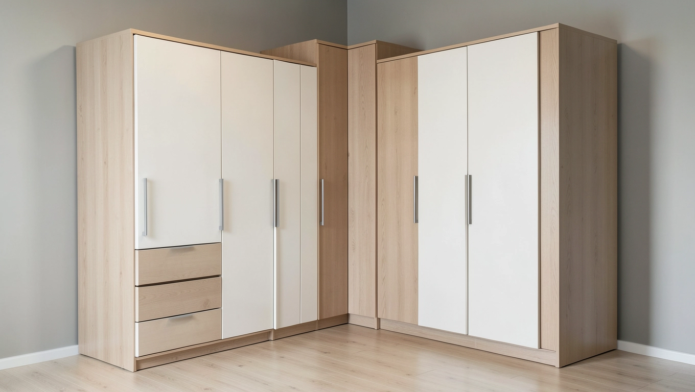 Rodzaje garderób rogowych wolnostojących