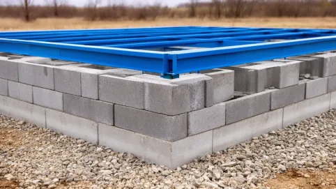 Bloczki pod garaż blaszany