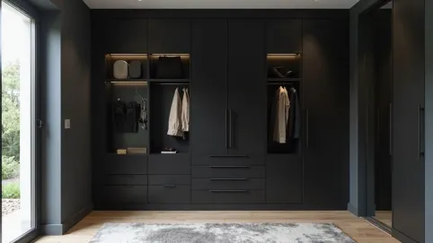 czarna garderoba do przedpokoju