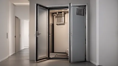 drzwi techniczne do kotłowni