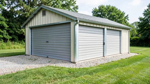 garaz wolnostojacy na dzialce