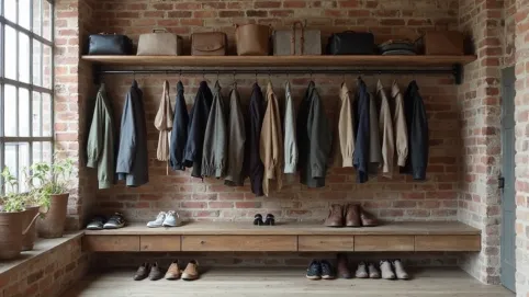 Garderoba loft do przedpokoju