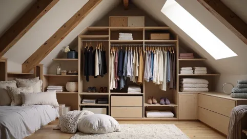 garderoba na strychu