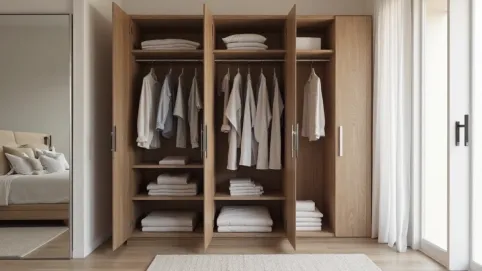 garderoba narożna z lustrem