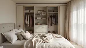 Garderoba w małej sypialni