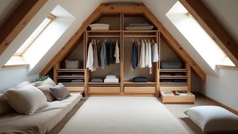 garderoba w pokoju ze skosami