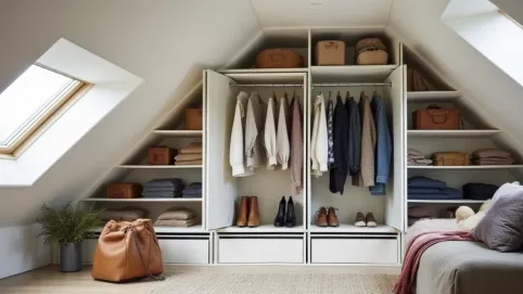 garderoba ze skosami pomysły