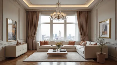 Klasyczne i eleganckie wykończenie mieszkania w Warszawie