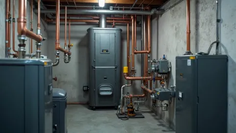 Kotłownia z pompą ciepła schemat