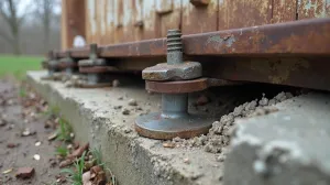 Kotwy do mocowania garażu blaszanego