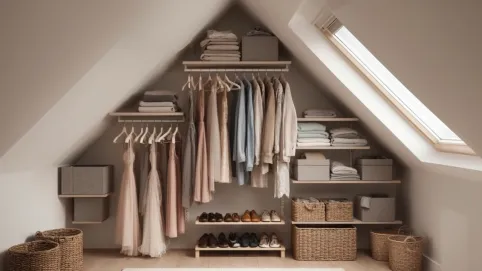 Mała garderoba ze skosem